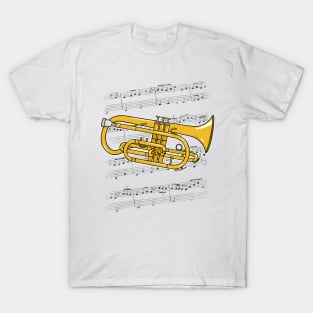 Cornet Player Cornetist Brass Musician (Colour) T-Shirt